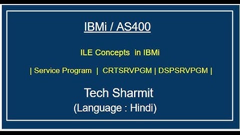 IBMi (AS400) - Service Program in ILE | rpgle programming tutorial |  ILE Concepts in as400 |