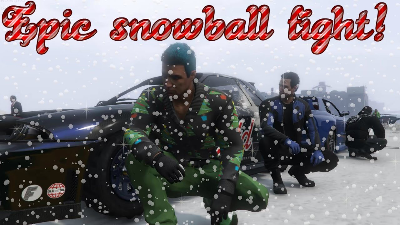 GTA online - Epic snowball fight! (Christmas day special)