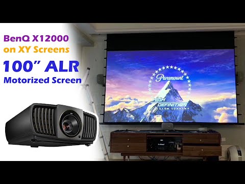 BenQ X12000 on XY Screens 100 inch ALR Tab Tensioned Motorized Screen(from Singapore)