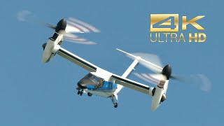 (4K) Agusta Westland AW609 Tiltrotor N609PH flying display at Jesolo AirShow 2022 Italy