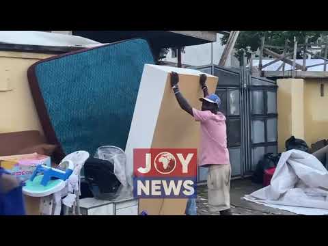 Tenants pack up their belongings ahead of the demolition.