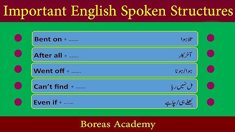 Important spoken structures | advanced English structures | spoken structure   | By Ameer Ali