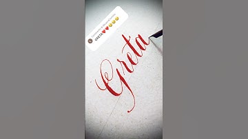 Copperplate calligraphy, tutorial: how I write your name