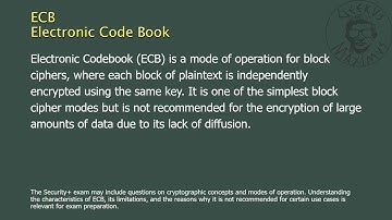 ECB - Electronic Code Book