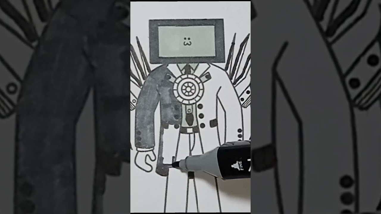 TITAN TV MAN SKIBIDI TOILET Coloring #skibiditoilet #speakerman #tvman