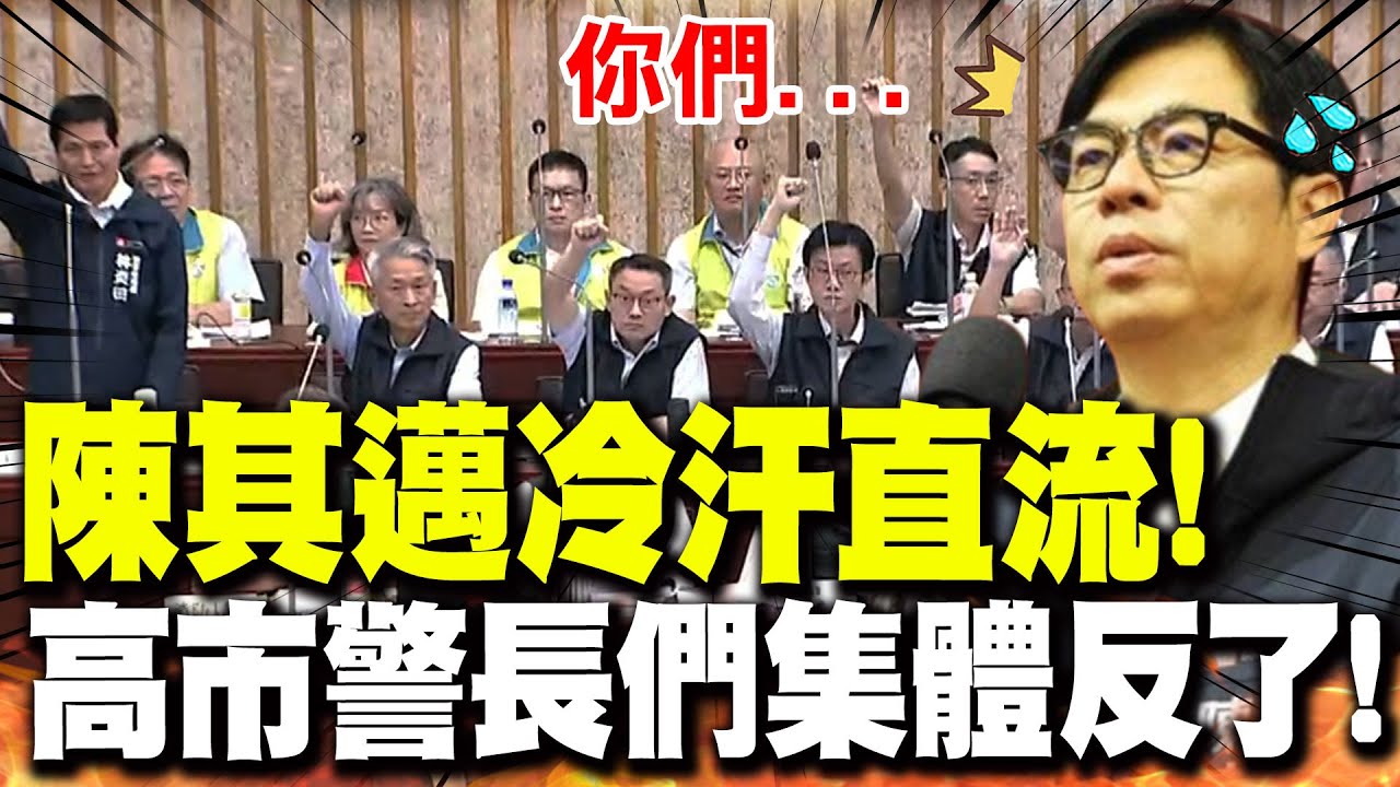 【全程字幕】反了?陳其邁冷汗直流! 高市警局長、分局長們議會上全員舉手表態!