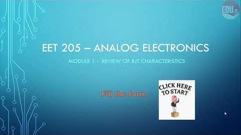 BJT Review | EET205 Analog Electronics | Module 1 | Lesson 1 | EEE | B.Tech | Semester 3 |
