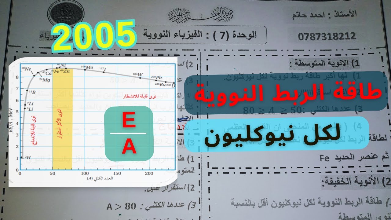 طاقة الربط النووية لكل نيكليون 2005