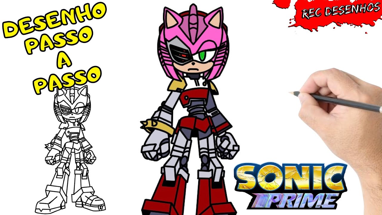 COMO DESENHAR O SONIC PRIME DA NETFLIX - TUTORIAL PASSO A PASSO 