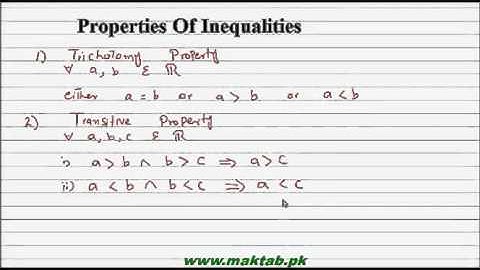 Fsc Math Book1, Ch 1, Lec 5  Properties of Real Numbers Part 4