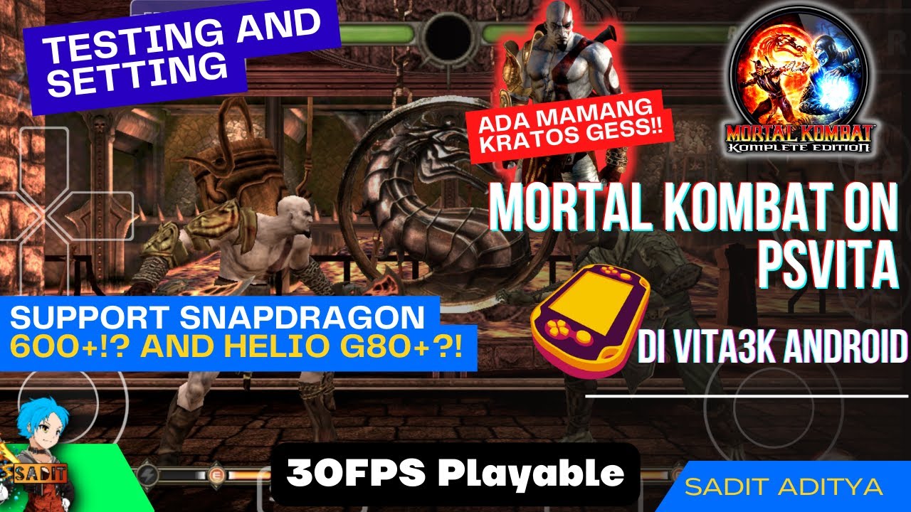 Mortal Kombat & Best Setting  Vita3K V7 Emulator Android 