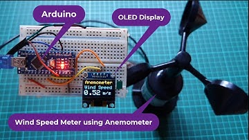 Measure Wind Speed using NPN Pulse Output Anemometer, Arduino, & OLED Display