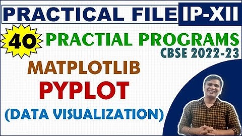 Matplotlib Pyplot Practical Programs | IP Project Class 12 | Practical File IP Class 12