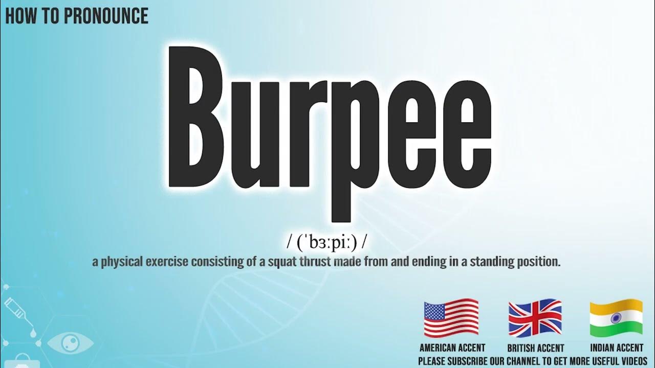 Burpee Pronunciation How to Pronounce (say) Burpee CORRECTLY