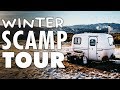 Scamp Tour WINTER Edition // 13ft Scamp Trailer