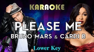 Cardi b & bruno mars - please me (lower key karaoke instrumental)