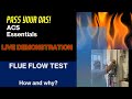 ACS Flue Flow Demonstration - APPLIANCE IN SITU