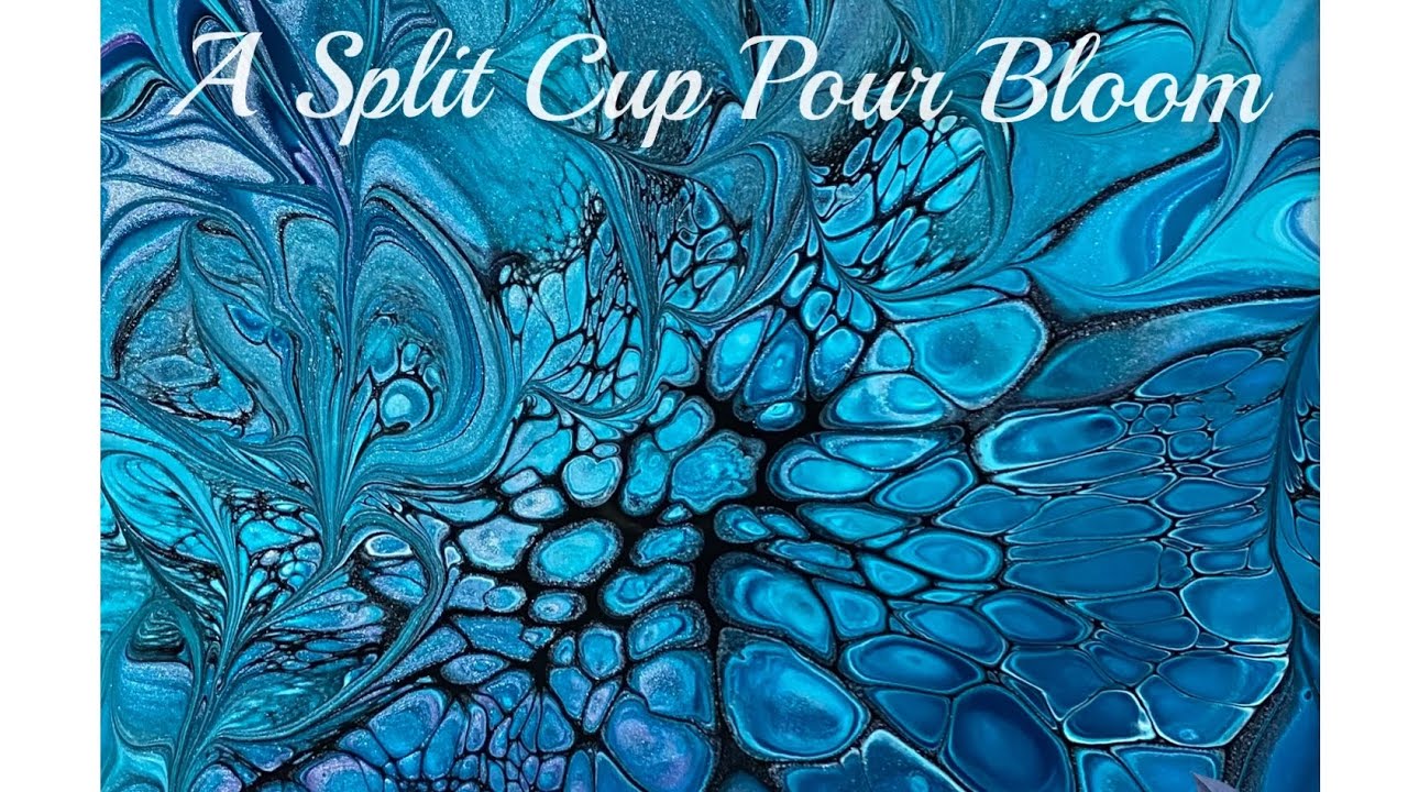 (1508) Split Cup and Bloom Technique, Acrylic Paint Pouring - YouTube