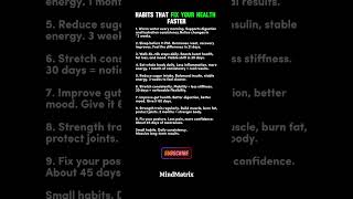 9 Daily Habits That Improve Your Health Fast