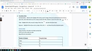 DUP - Google Docs - Lesson #7 - Tables