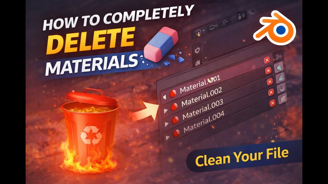How to Completely Delete Materials in Blender | Clean Your File - YouTube