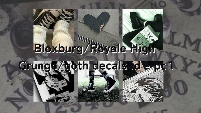 Aesthetic Goth icon decals / decal ids  For your Royale high journal,  Bloxburg, Etc. ๑⁠╹⁠◡⁠╹⁠๑ 