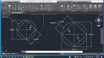 AutoCAD Tutorial Sketch Rectangle inside a Circle by using Triangle - Redesign Engineering