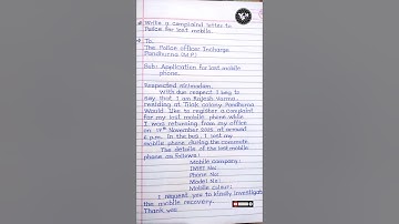 Application for lost mobile phone | Application for mobile lost | Application for mobile lost f.i.r.