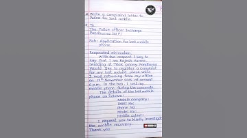 Application for lost mobile phone | Application for mobile lost | Application for mobile lost f.i.r.