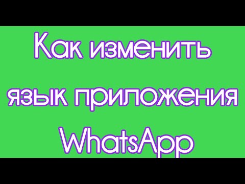 Как изменить язык приложения WhatsApp