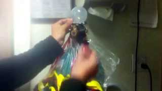 Blowing baby condoms up