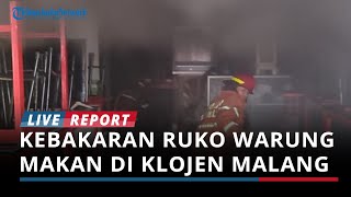 Kebakaran Ruko Warung Makan di Klojen Kota Malang, Pemilik Sempat Terjebak