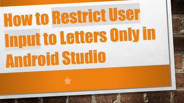 How to Restrict User Input to Letters Only in Android Studio