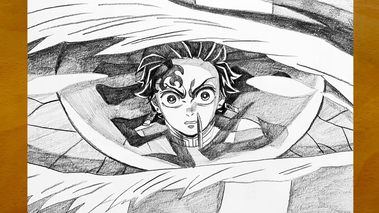 How to Draw Tanjiro in Akaza’s Eyes || Demon Slayer Fan Art || Infinity Castle Pencil Sketch