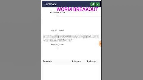 Profit with WORM BREAKOUT robot binary