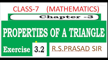 Class 7 maths property of triangles exercise 3.2