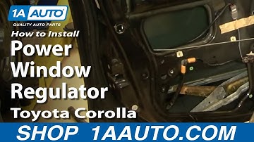 How to Replace Window Regulator 98-02 Toyota Corolla