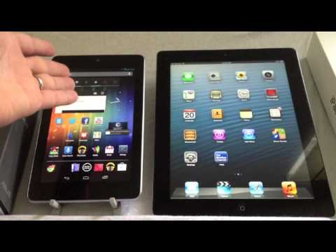 Video: Forskellen Mellem Google Nexus 7 Tablet Og IPad 3 (Apple Ny IPad)