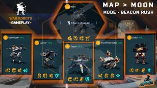 War Robots, LIVING LEGEND, Beacon Rush on MOON map, 6.3M damage, best Robots and Titan #gamopediayt