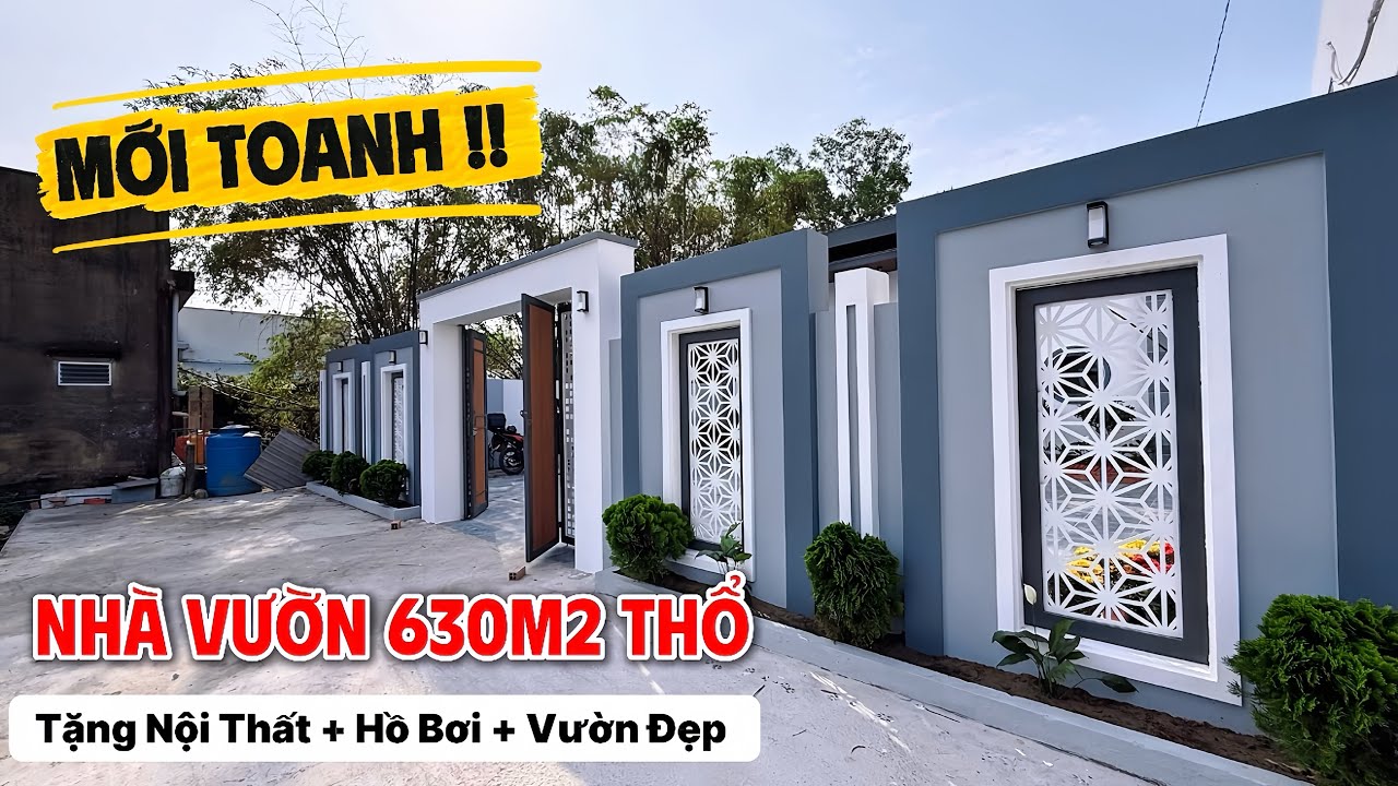 NHÀ VƯỜN VÙNG VEN MỚI NHẤT GẦN QUỐC LỘ 50 , diện tích 630m2 full thổ cư , tặng full nội thất 