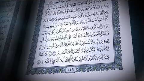 سورة 🌺 الممتحنة 🌺مكتوبة للشيخ صلاح بوخاطر القرآن الكريم كاملا