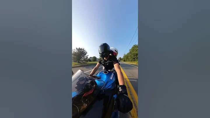 I wasn’t holding on 😭 #gsxr750 #bikercouple #bikergirl