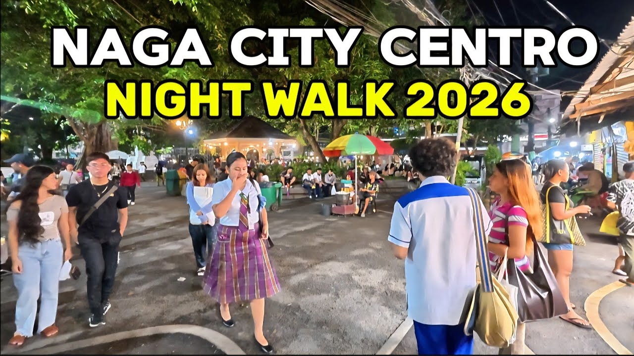 Naga City Night Walk: 30-Minute Walking Tour in Centro, Bicol Philippines (4K ASMR)
