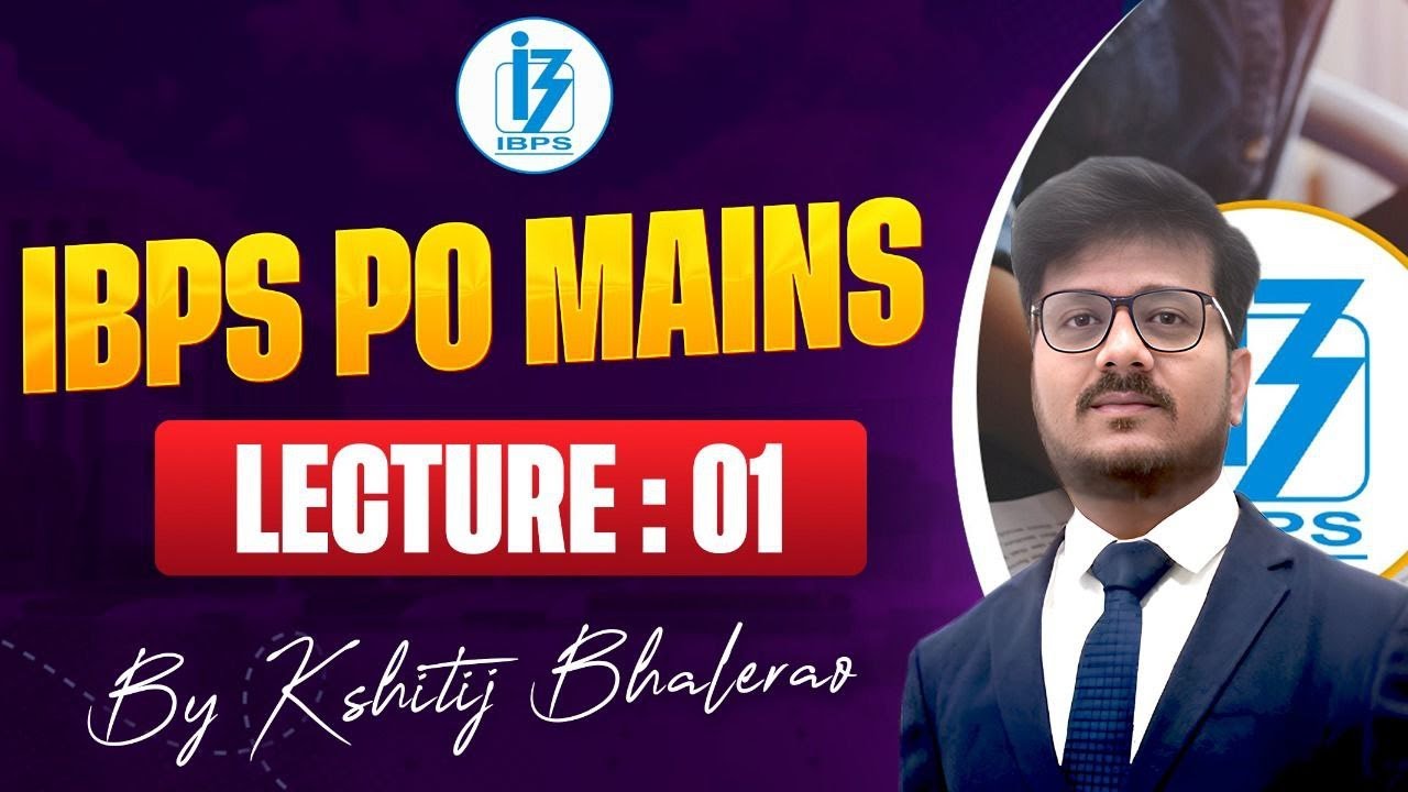 ENGLISH || IBPS PO MAINS - PYQ || LECTURE: 01 || By Kshitij Bhalerao