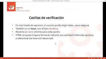 Curso FrontEnd U3·11 - Formularios: Controles de selección - HTML