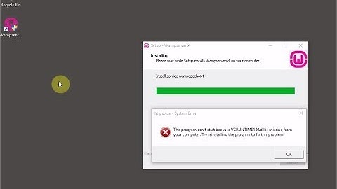 Fix - Wamp Server Not Turning Red - Missing VCRUNTIME140 dll (2018)