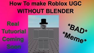How to Make a Roblox UGC hat without Blender in Roblox Studio