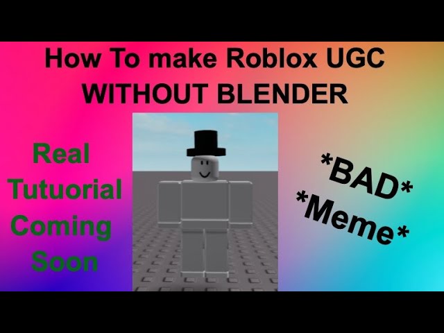 How To Make A Roblox Ugc Hat Without Blender In Roblox Studio Youtube - how to make roblox hats in blender