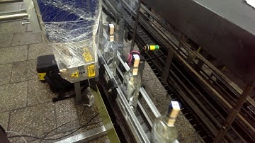 Laser Domino D320i on glass bottle