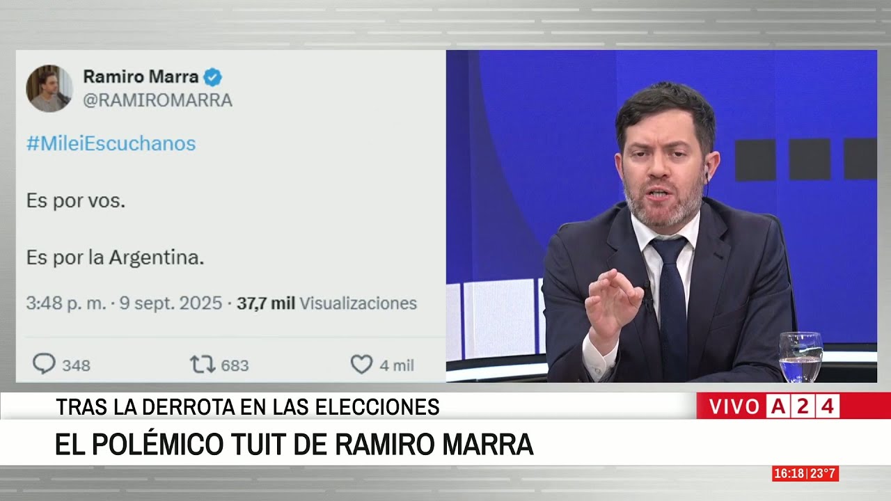 🔴 EL POLÉMICO TUIT DE RAMIRO MARRA DIRIGIDO A JAVIER MILEI